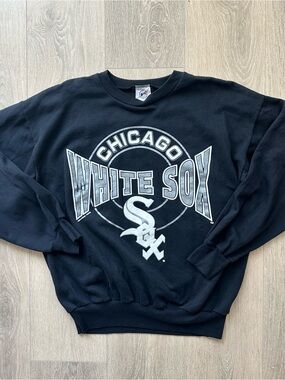Vintage 1993 Official MLB Black Chicago White Sox Crewneck Sweatshirt Size M Men